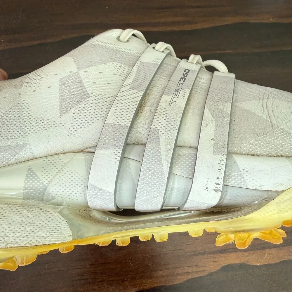Adidas Tour360 24 SL Spikeless Golf Shoes Men's White Silver ID6207 Boost Sz 8.5
